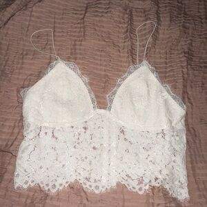 White Lace Bralette Top